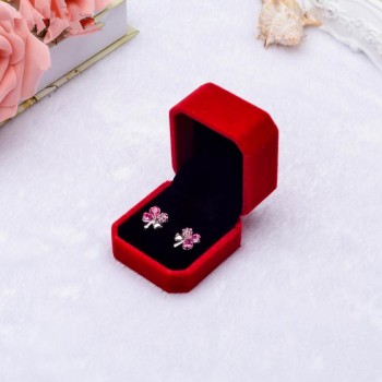 1pcs Squre Wedding Velvet Earrings Ring Box Jewelry Display Case Gift boxes Amazing 2017 New