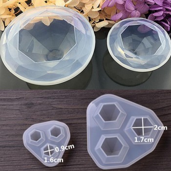 1PC Diamond Transparent Dried Flower Decorative UV Resin Mold Liquid Silicone Molds for Making Jewelry Handcraft Pendant Tools