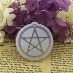 DoreenBeads Silicone Resin Mold For Jewelry Making Round Cat Animal Half Moon White Silicone Mold for Woman DIY Pendant, 1 Piece