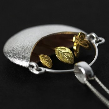 Lotus Fun Real 925 Sterling Silver Handmade Fine Jewelry My Little Garden Design Pendant without Necklace for Women  Acessories