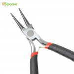 8SEASONS High Quality Practical Tools Stainless Steel Needle Nose Pliers Jewelry Making Hand Tool Black 12.5cm,1 Piece (B33699)