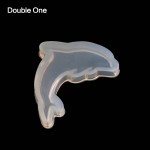 Dolphin Animal Shape Silicone Resin Mold Jewelry Making DIY Craft White 1pc 45*42mm