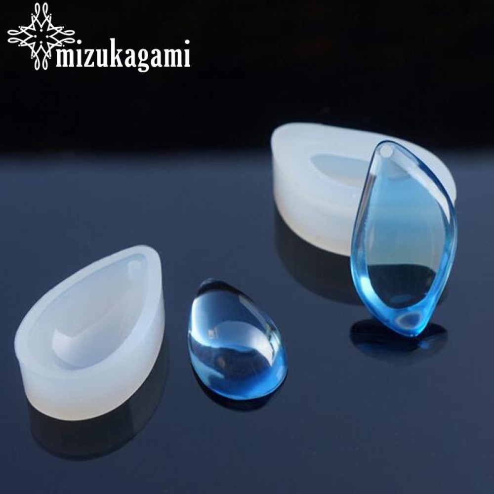 1pcs Liquid Silicone Rectangle Mold UV Resin Jewelry Rhombus amp; Tear Water Drop Shape Pendant Necklace Mold Resin Molds