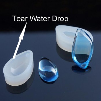 1pcs Liquid Silicone Rectangle Mold UV Resin Jewelry Rhombus amp; Tear Water Drop Shape Pendant Necklace Mold Resin Molds