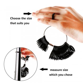 Ring Size Mandrel Stick Finger Gauge Ring Sizer Measuring Jewelry Tool