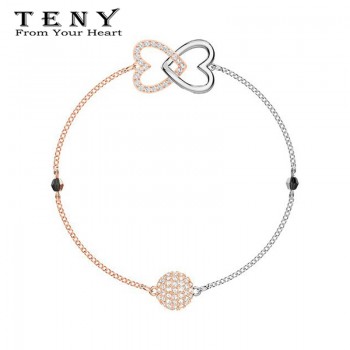 TENY Fashion Charm 100% Sterling Silver High Quality SWA Remix-Collection-Forever Bangle Bracelet For Women Jewelry Free Mail