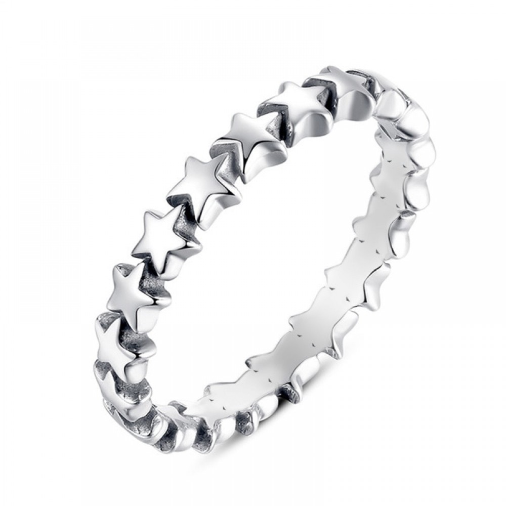 MISANANRYNE Romantic Ring For Women Authentic Silver-Color Star Forever Love Finger Promise Ring Size 6/7/8/9 Fashion Jewelry