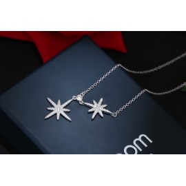 New S925 sterling silver double star micro-chain bracelet jewelry gift LSF10