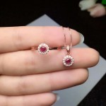 shilovem 925 natural Natural real Ruby Stud Earrings fine Jewelry Customizable trendy  women party 2018 new 3*3mm ctzg030301