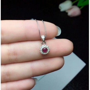 shilovem 925 natural Natural real Ruby Stud Earrings fine Jewelry Customizable trendy  women party 2018 new 3*3mm ctzg030301