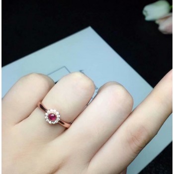 shilovem 925 natural Natural real Ruby Stud Earrings fine Jewelry Customizable trendy  women party 2018 new 3*3mm ctzg030301