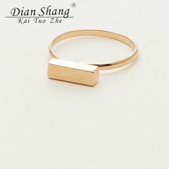 2017 New BFF Minimal Thin Cubic Bar Rings For Women Mens Boho Jewelry Stainless Steel Gold Silver Color Ring Friendship Gifts