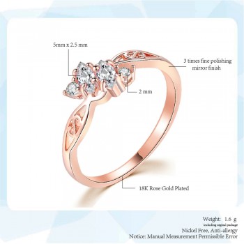 ZHOUYANG Ring For Women Elegant Style 3 Color CZ Crystal Hollow Out Rose Gold Sliver Color Engagement Fashion Jewelry R671 R777