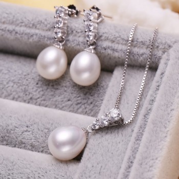 FENASY Trendy natural pearl Necklace Set women natural pearl Jewelry Chain Necklace Bracelet African Jewelry Sets aliexpress