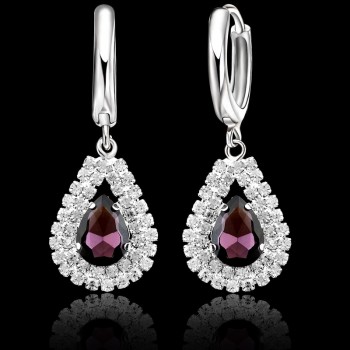 Jemmin New Women 925 Sterling Silver Bridal Wedding Jewelry Sets Fine Water Drop Pendants Necklaces Earring Set Accessory