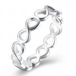 ZORCVENS 2018 New Infinity Ring for Women Silver-Color Wedding Jewelry