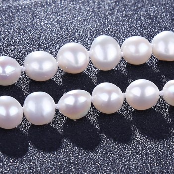 [NYMPH]  Genuine Baroque Pearl jewery sets  natural freshwater pearl necklace bracelet earrings 8-9mm fine jewelry [t1010]