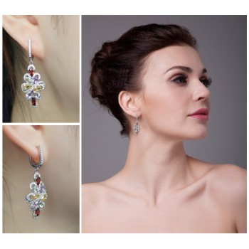 JewelryPalace luxury 10ct Pear Amethyst Garnet Citrine Pendant Necklace Drop Earrings Ring 925 Sterling Silver Fine Jewelry Sets