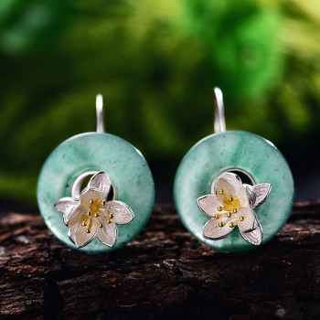 Lotus Fun Real 925 Sterling Silver Handmade Fine Jewelry Lotus Whispers Jewelry Set With Ring Pendant Necklace Drop Earring