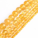 Free Shipping Quality Natural Stone Yellow Amethysts Citrine Round Loose Beads 15 Strand 6 8 10 MM Pick Size