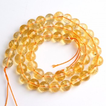 Free Shipping Quality Natural Stone Yellow Amethysts Citrine Round Loose Beads 15 Strand 6 8 10 MM Pick Size
