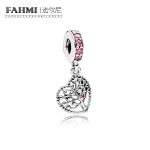 FAHMI 100% 925 Sterling Silver 1:1 796592CZSMX TREE OF LOVE HANGING CHARM Original Women Wedding Fashion Jewelry