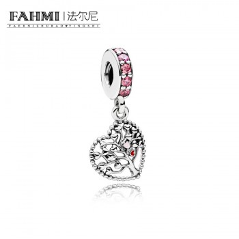 FAHMI 100% 925 Sterling Silver 1:1 796592CZSMX TREE OF LOVE HANGING CHARM Original Women Wedding Fashion Jewelry