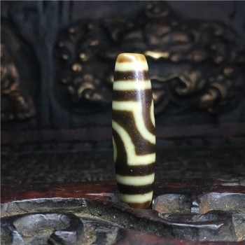 Tibet Dzi Beads Ji Beads Two Eyes Old Materials Ivory Yellow Color Semi-precious Agate Amulet Antique Agate Powerful Dzi Ji