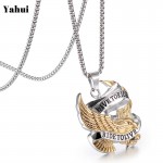 YaHui stainless steel gold eagle necklaces amp; pendants simple  high quality infinity handmade best friends pendant accessorie