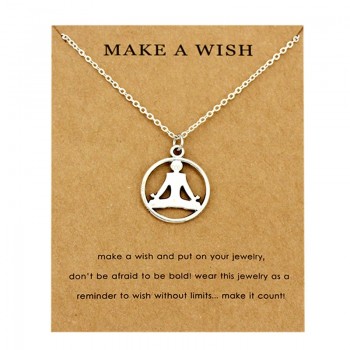 OHM Buddha Lotus Mala Yoga Chakra OM Pendants Necklaces Women Men Unisex Handmade Fashion Trendy Jewelry Lovers Christmas Gift