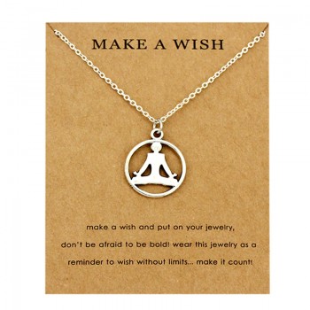 OHM Buddha Lotus Mala Yoga Chakra OM Pendants Necklaces Women Men Unisex Handmade Fashion Trendy Jewelry Lovers Christmas Gift