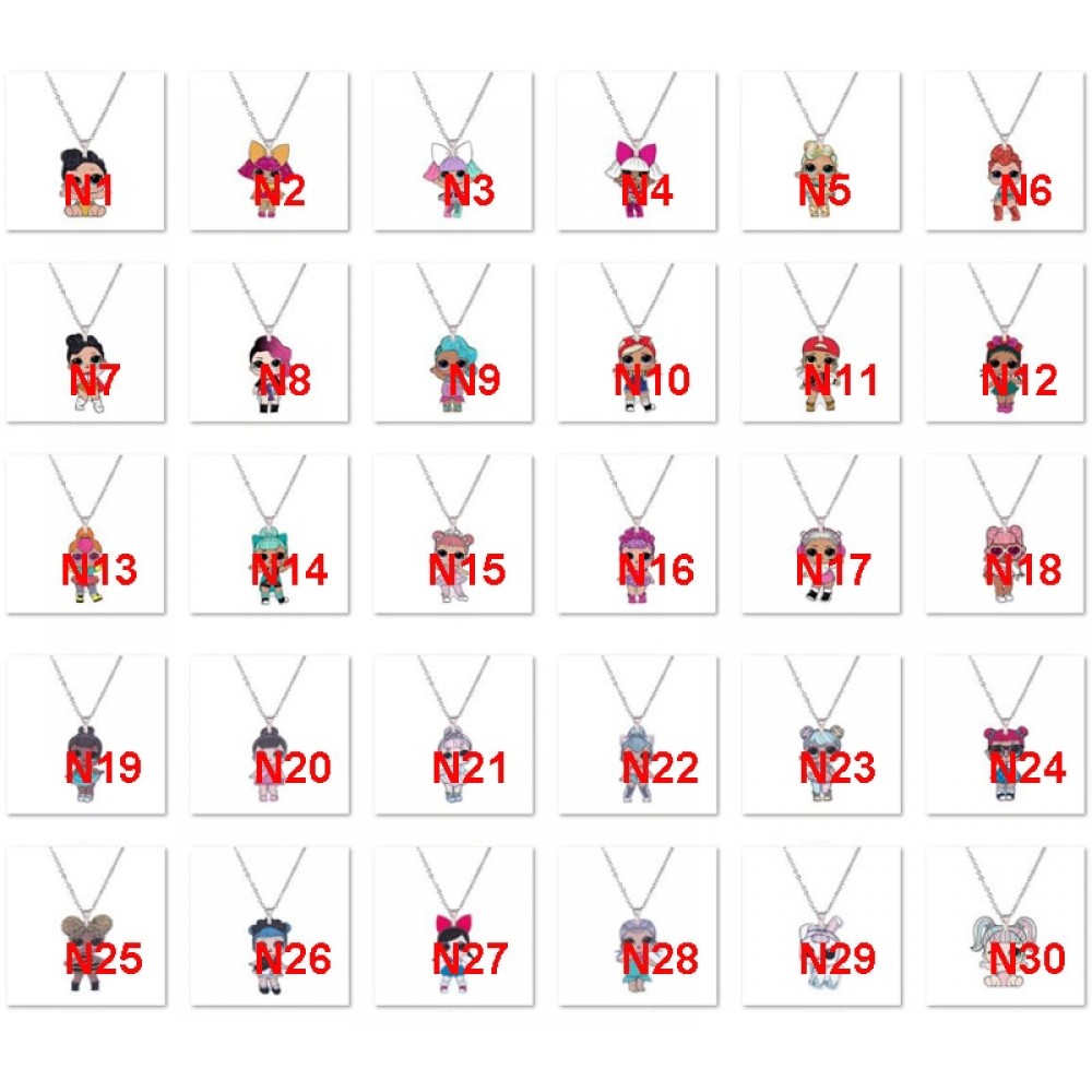 Menglina Acrylic Cartoon Princess Girl Necklaces amp; Pendants Flatback Resin Charm Little Girl Pendant Necklace Jewelry