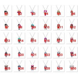 Menglina Acrylic Cartoon Princess Girl Necklaces amp; Pendants Flatback Resin Charm Little Girl Pendant Necklace Jewelry