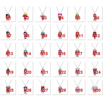 Menglina Acrylic Cartoon Princess Girl Necklaces amp; Pendants Flatback Resin Charm Little Girl Pendant Necklace Jewelry
