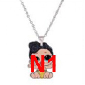 Menglina Acrylic Cartoon Princess Girl Necklaces amp; Pendants Flatback Resin Charm Little Girl Pendant Necklace Jewelry