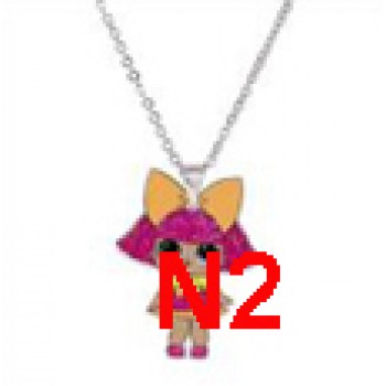 Menglina Acrylic Cartoon Princess Girl Necklaces amp; Pendants Flatback Resin Charm Little Girl Pendant Necklace Jewelry