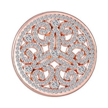New Fashion Mix Designs Frame Hollow Crystal Disc 33cm Coin Charms DIY Coin Floating Coin Pendant Fit in 35mm Locket Necklace
