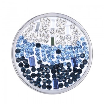 New Fashion Mix Designs Frame Hollow Crystal Disc 33cm Coin Charms DIY Coin Floating Coin Pendant Fit in 35mm Locket Necklace