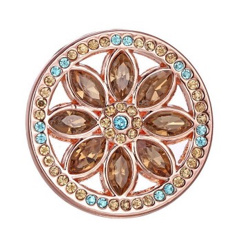 New Fashion Mix Designs Frame Hollow Crystal Disc 33cm Coin Charms DIY Coin Floating Coin Pendant Fit in 35mm Locket Necklace