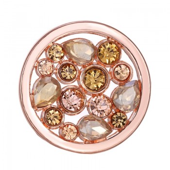 New Fashion Mix Designs Frame Hollow Crystal Disc 33cm Coin Charms DIY Coin Floating Coin Pendant Fit in 35mm Locket Necklace