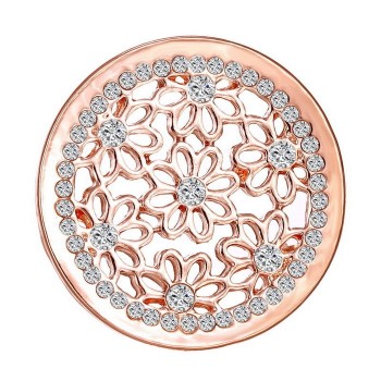 New Fashion Mix Designs Frame Hollow Crystal Disc 33cm Coin Charms DIY Coin Floating Coin Pendant Fit in 35mm Locket Necklace