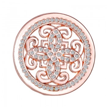 New Fashion Mix Designs Frame Hollow Crystal Disc 33cm Coin Charms DIY Coin Floating Coin Pendant Fit in 35mm Locket Necklace