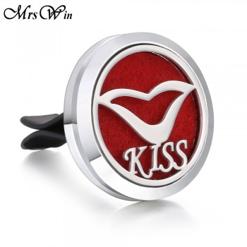 Car Air Diffuser Locket Stainless Steel Freshener Car Essential Oil Diffuser Scent Perfume Aromatherapy Pendant Necklace