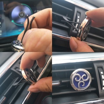 Car Air Diffuser Locket Stainless Steel Freshener Car Essential Oil Diffuser Scent Perfume Aromatherapy Pendant Necklace