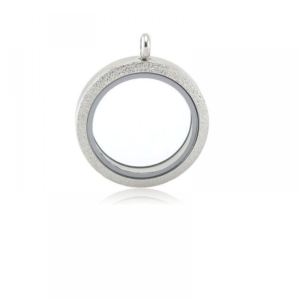 2018 Screw Stainless Steel Floating Locket Pendant Silver Living Memory Glass Locket Necklace For Women Valentines Day Gift
