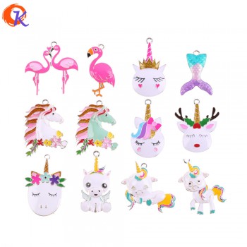 40*42MM Cordial Design 10pcs/lot Cute Alloy Pendant Unicornio Pendant Whole Horse Body Pendant For Retail Jewelry CDRP-503956