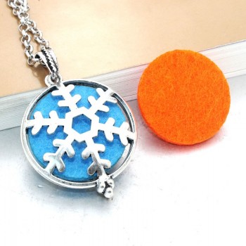 New Aroma Diffuser Necklace Open Silver Lockets Pendant Perfume Essential Oil Aromatherapy Locket Necklace With Pads 040202