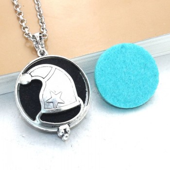 New Aroma Diffuser Necklace Open Silver Lockets Pendant Perfume Essential Oil Aromatherapy Locket Necklace With Pads 040202