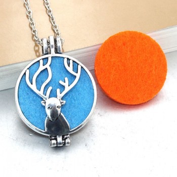 New Aroma Diffuser Necklace Open Silver Lockets Pendant Perfume Essential Oil Aromatherapy Locket Necklace With Pads 040202