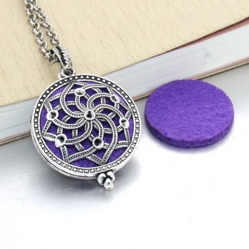 New Aroma Diffuser Necklace Open Silver Lockets Pendant Perfume Essential Oil Aromatherapy Locket Necklace With Pads 040202